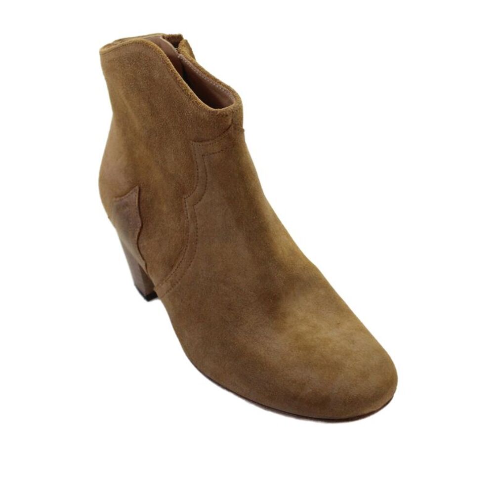 Isabel Marant Womens Suede Zip Up Dicker Western Ankle Boots Brown Size 38 8